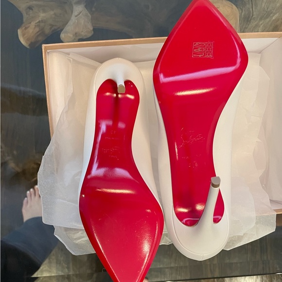 SOLD* White Kate Christian Louboutin Heels - Picture 6 of 8